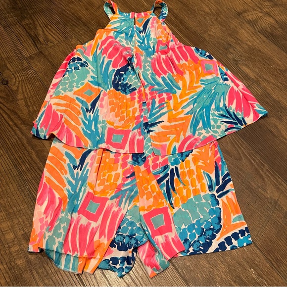 Lilly Pulitzer Floral Shorts Romper Size 0 - Picture 6 of 7